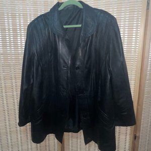 Vintage 80s 90s Leather Coat from Per Me